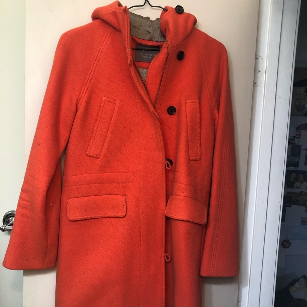 Orange JCrew coat